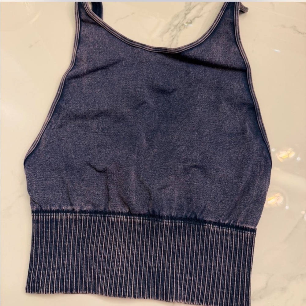 FP Movement by Free People Heathered Navy Sports Bra
